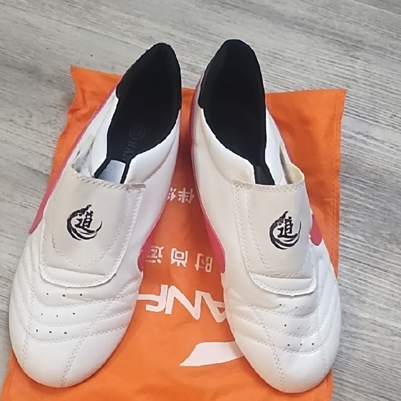White and Red Men's Shoes - Picture 1 of 6